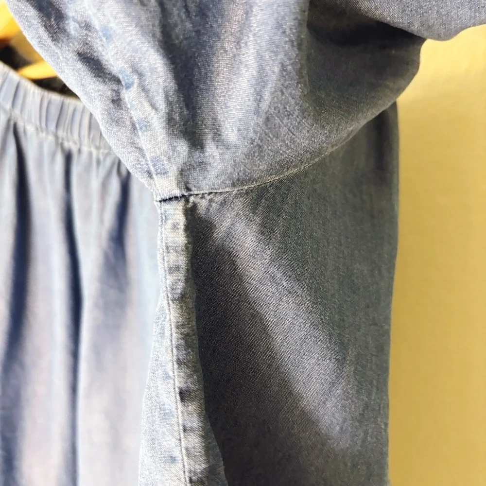 Kate‎ Spade Chambray Off The Shoulder Top, Small, Broome Street denim blouse